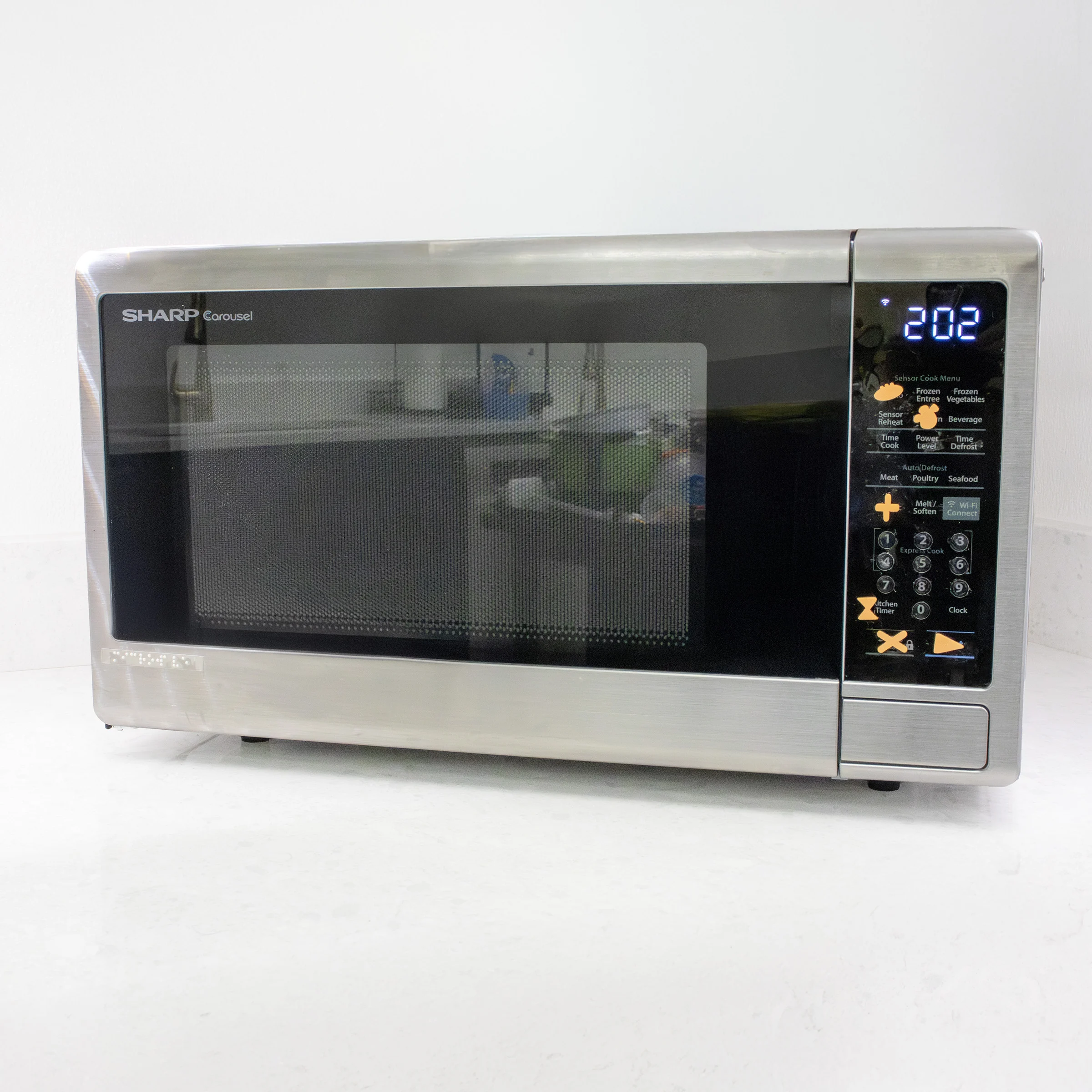 Countertop Microwave Oven with Adapted Touch Controls